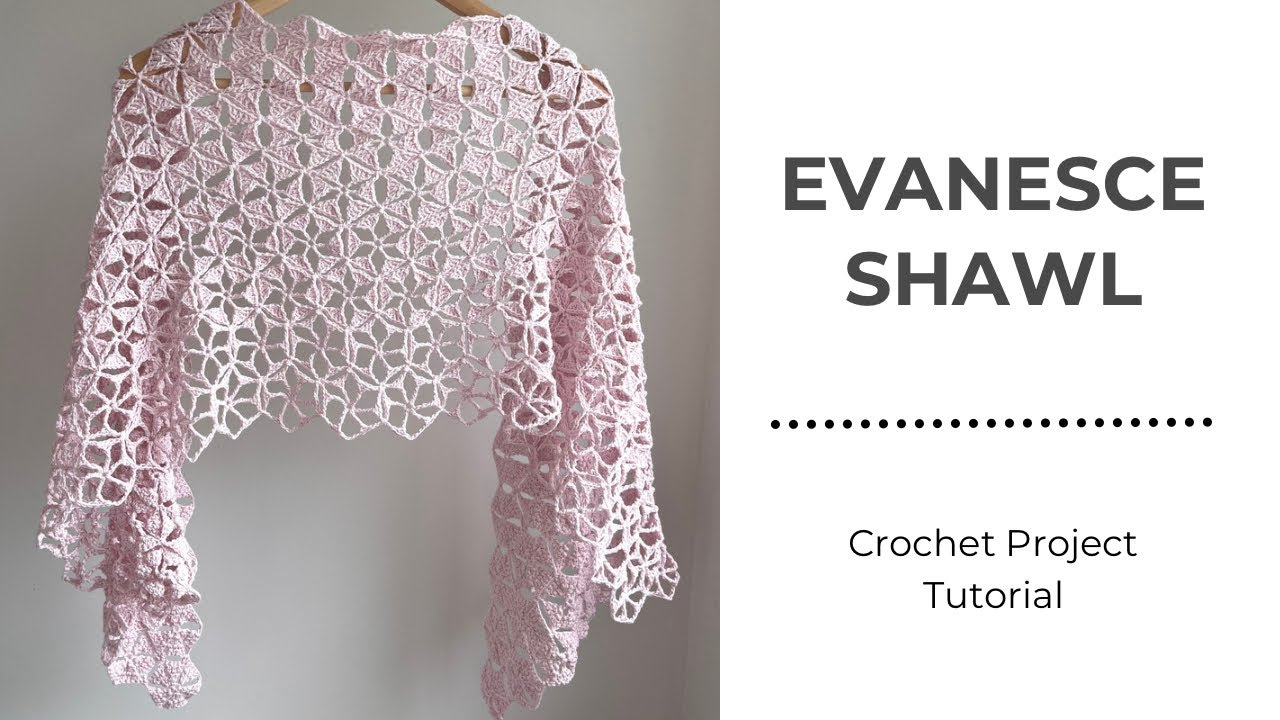 Evanesce Shawl Crochet Tutorial - Breakaway continuous motifs - no sewing