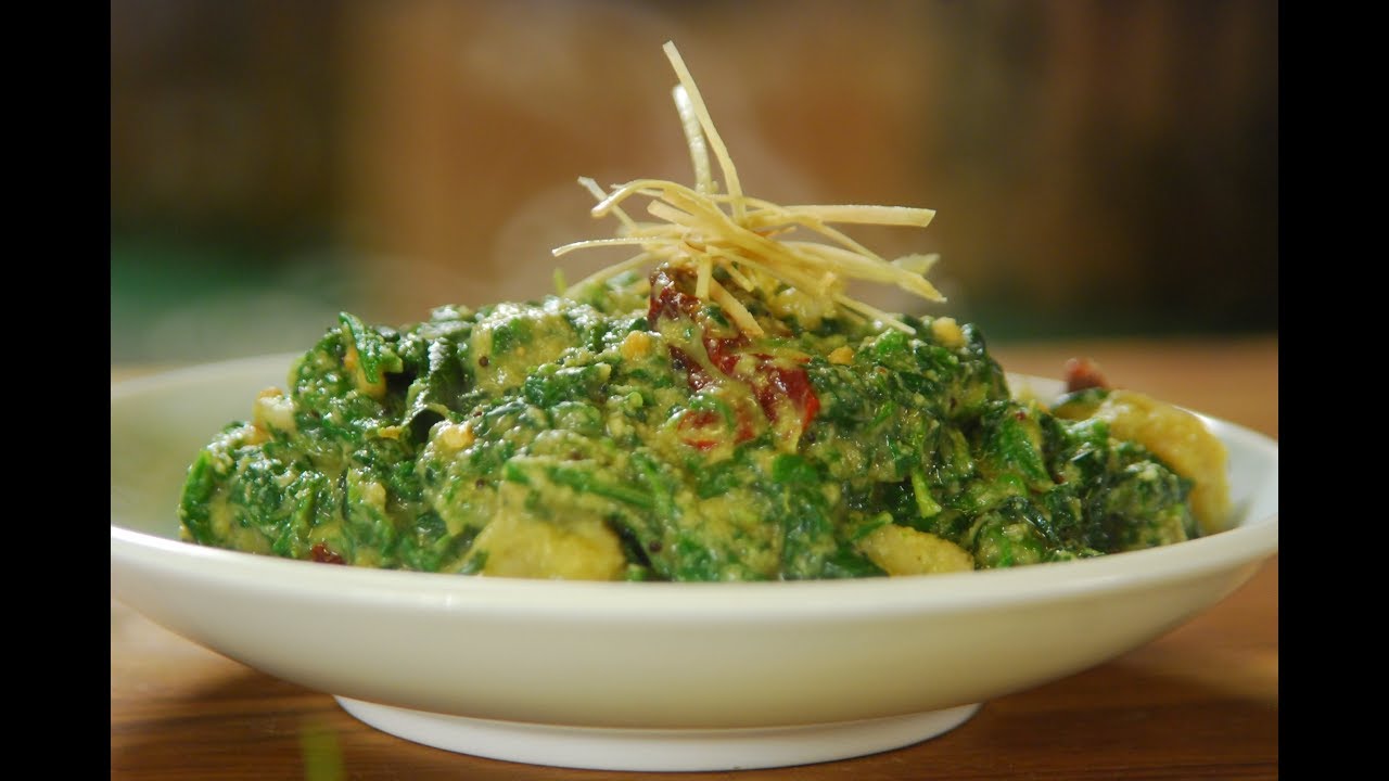 Raw Banana with Greens | Cooksmart | Sanjeev Kapoor Khazana