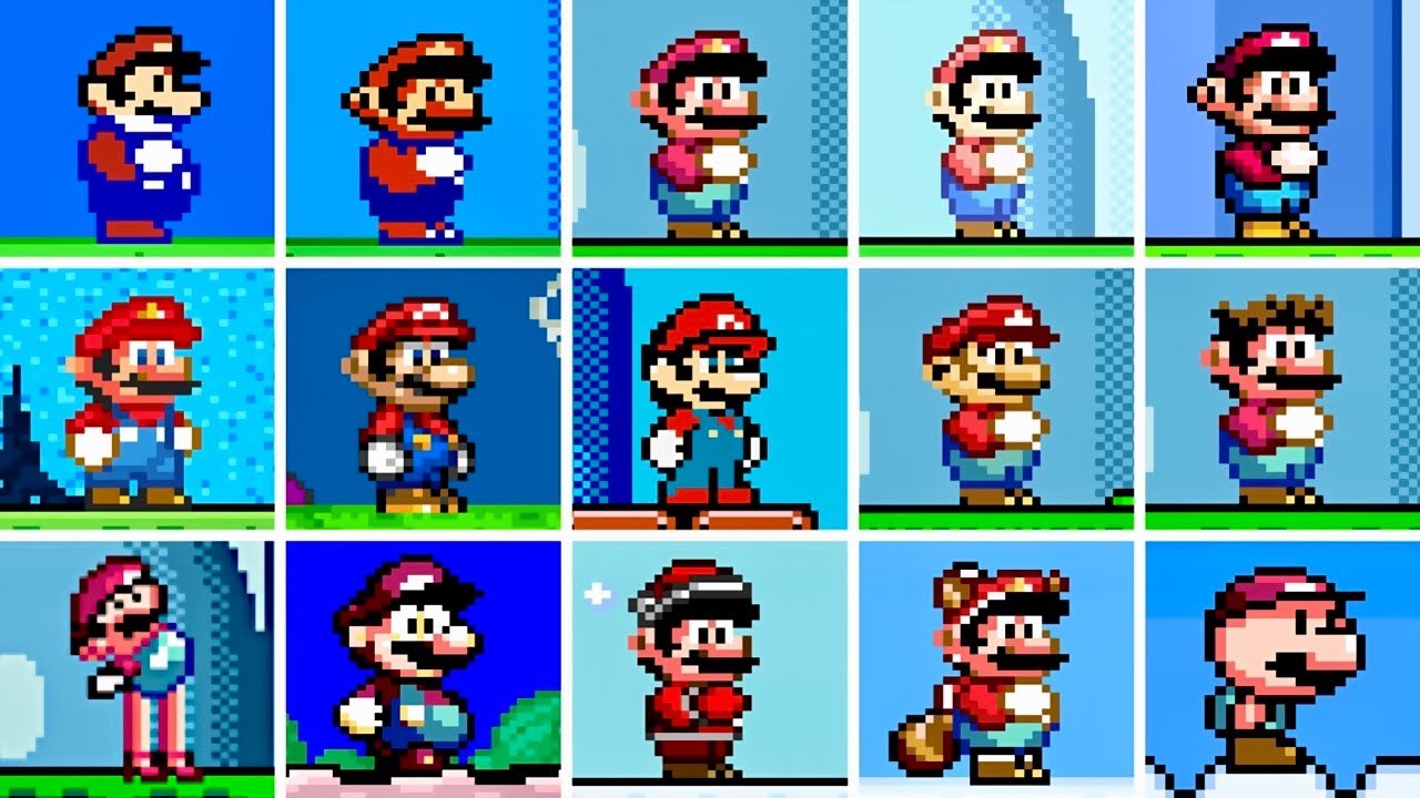 Evolution of Mario's Sprites in Super Mario World