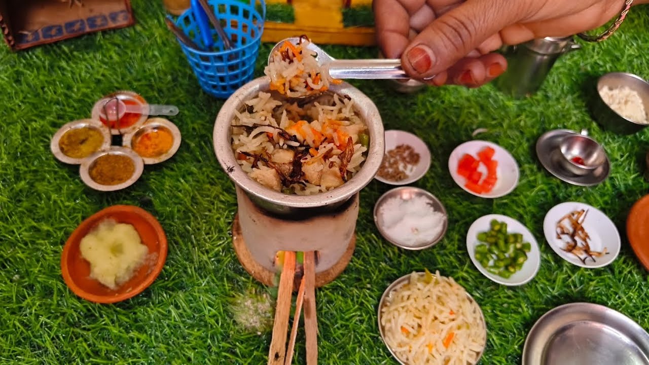 Famous mini chicken biryani🔥 #biryani #mini #cooking #miniature #viral | Viral Mini Biryani Recipe |
