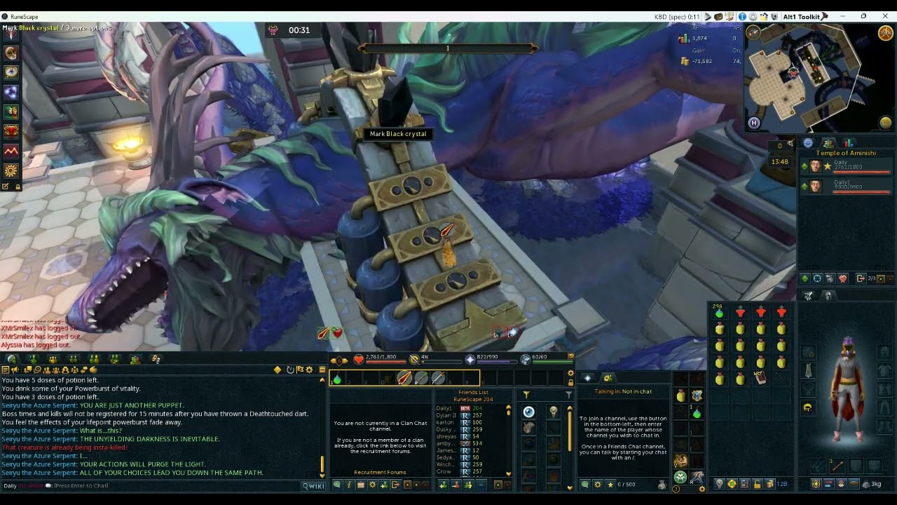 Deathtouched Dart EXP Bug @ Seiryu - Level 3 Skiller
