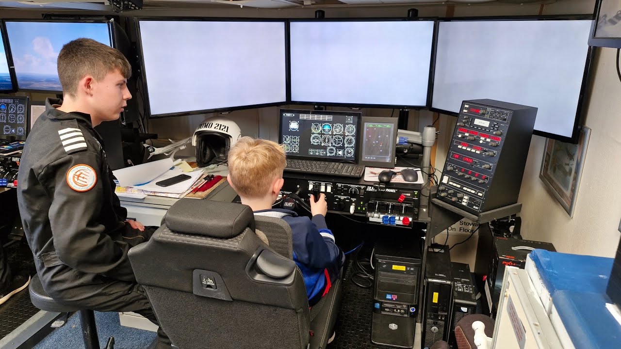 Cadet pilot traing he is 9 years old.