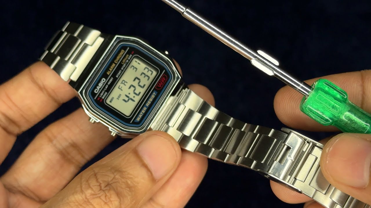Casio Watch A158WA - How to Adjust Strap