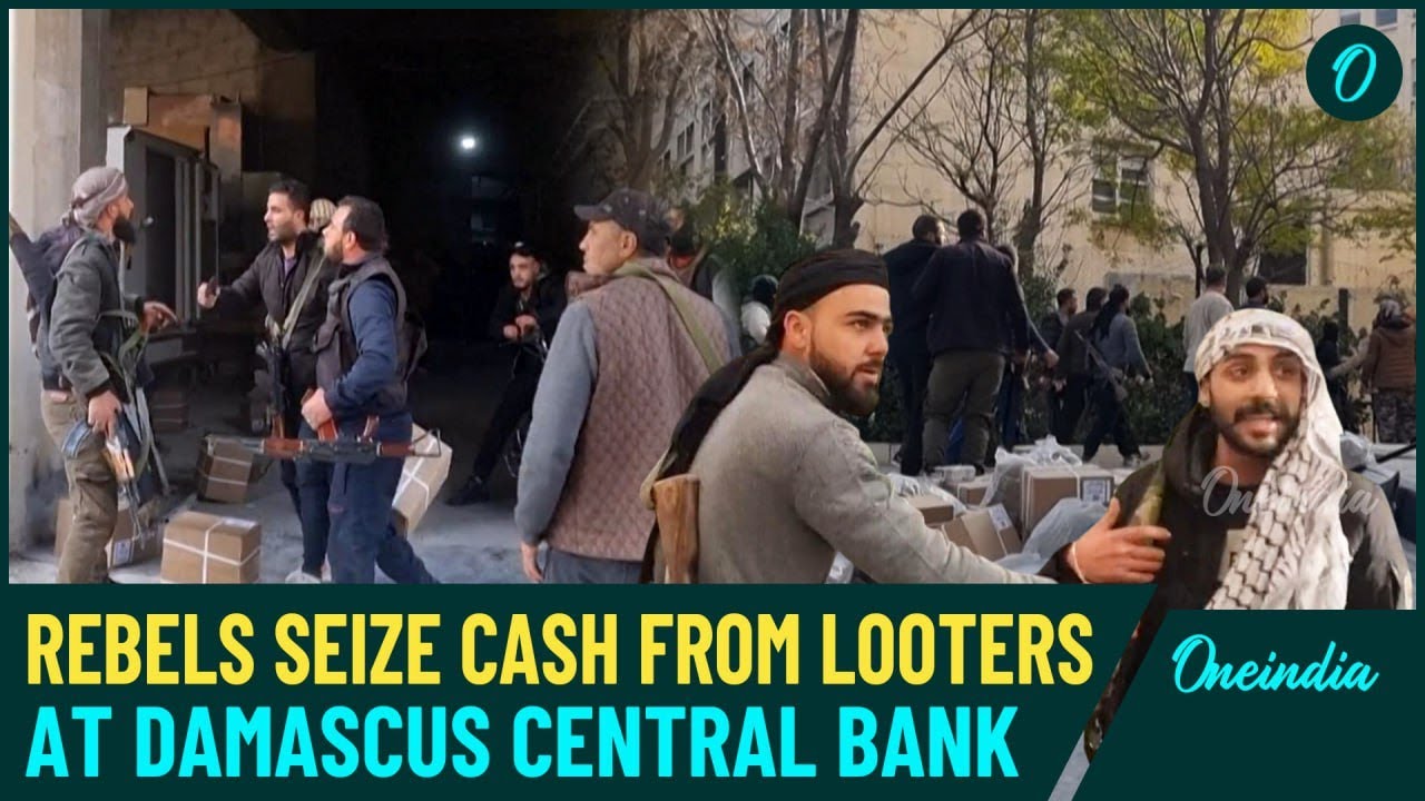 Shocking Syria VIDEO: Rebels Seize Central Bank Cash, Clash with Looters | Dramatic Damascus Footage