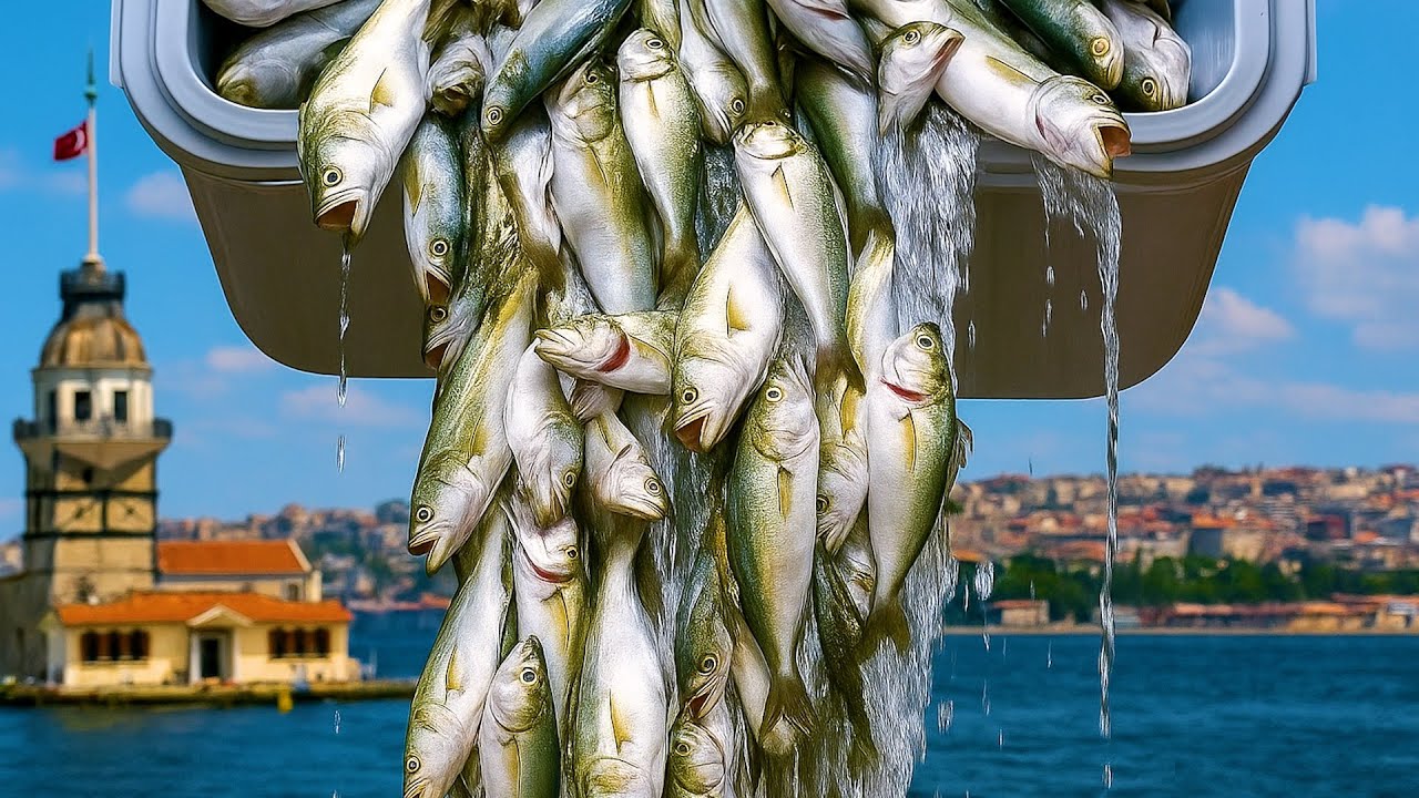 Взрыв голубого окуня в Босфоре! Ящики полны 🎣🐟