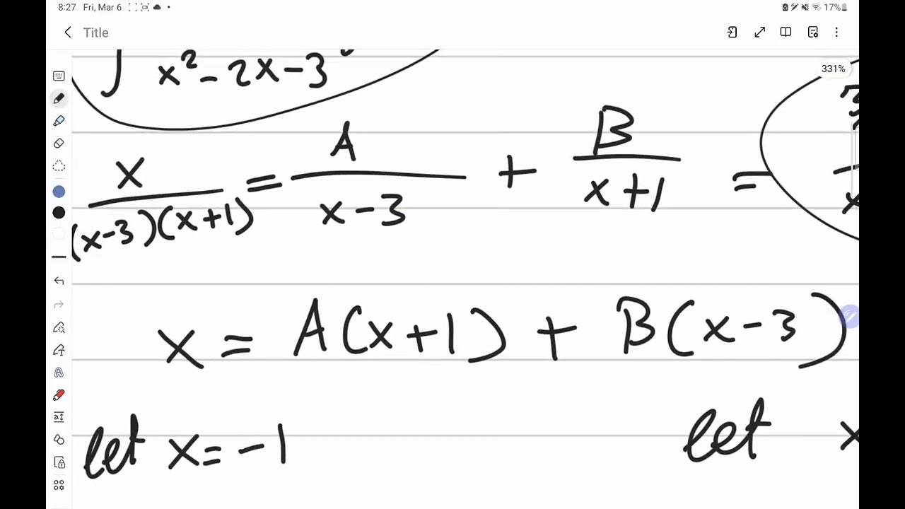 Integration by Partial Fractions