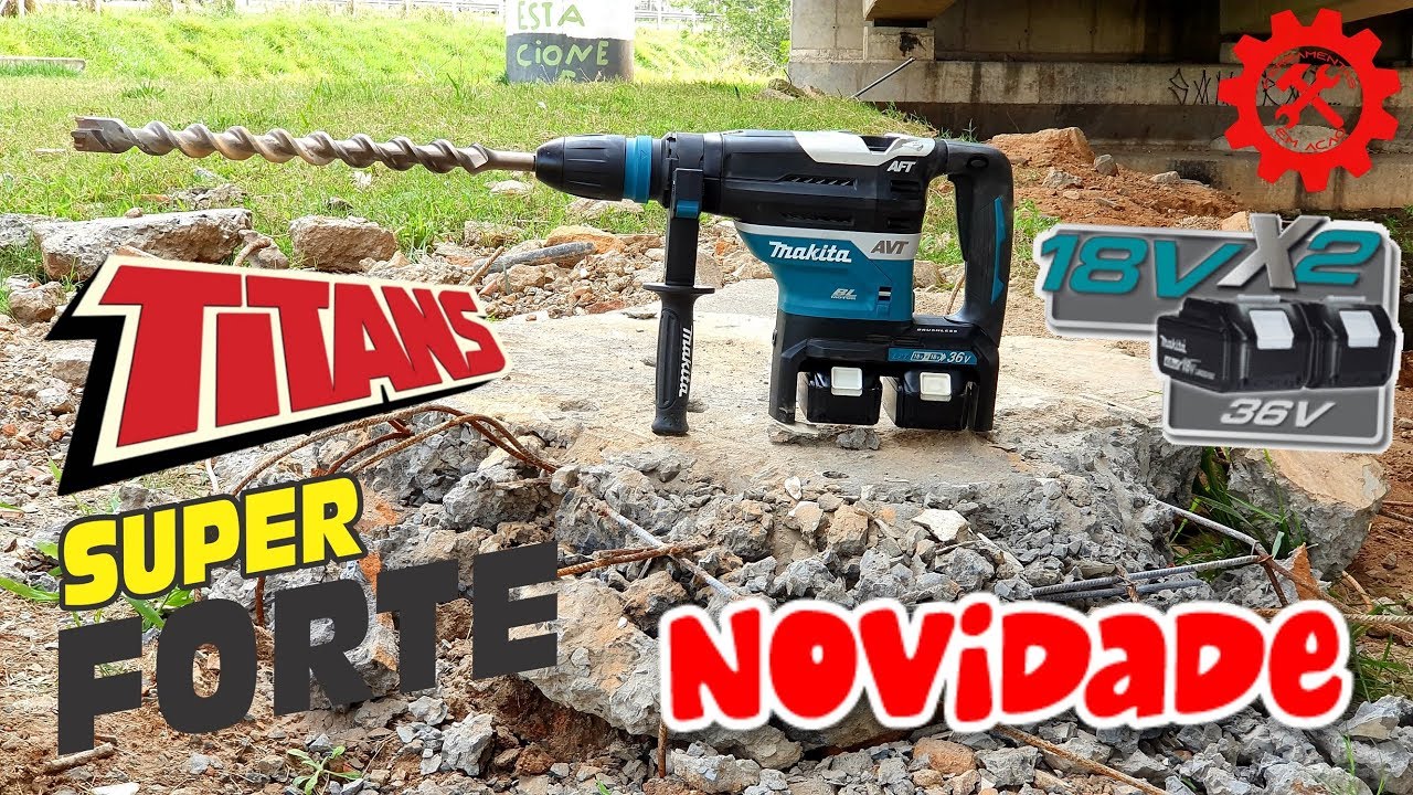 OOoo Unico Do Brasil - Martelete Rompedor a Bateria 36V SDS-MAX DHR400