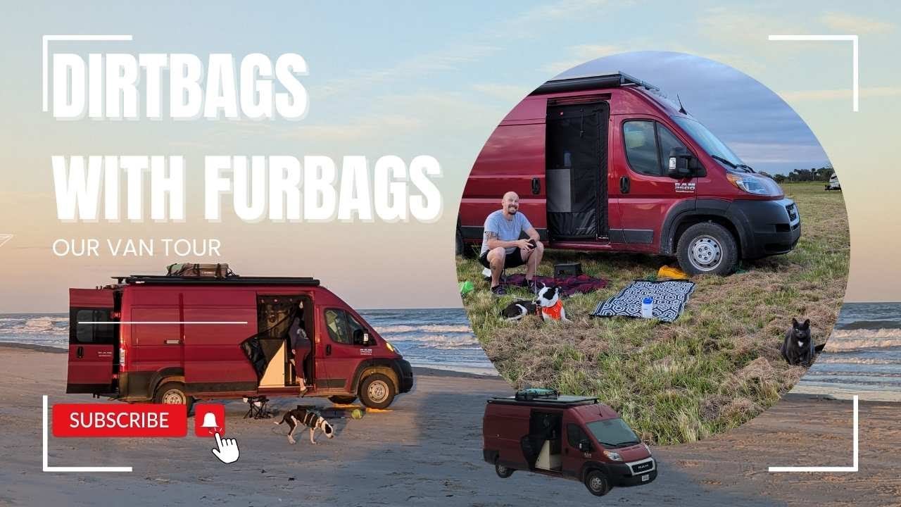 Dirtbags with Furbags Van Tour | 2022 Ram Promaster 2500 | DIY