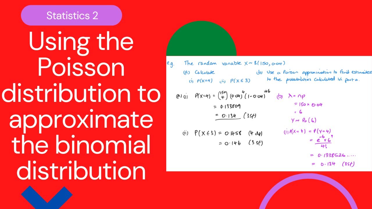 Using the Poisson distribution to approximate the binomial distribution (Edexcel IAL S2 3.1)