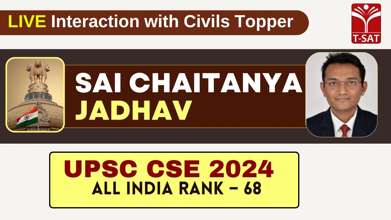 LIVE Interaction with Saichaitanya Jadhav | UPSC Civils 2024 68th Ranker | Civil Services Exam Tips