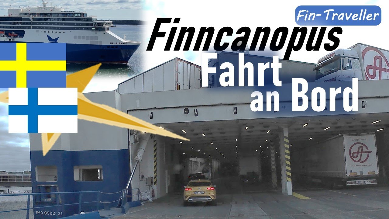 Finnlines Kapellskär-Naantali Dashcam Fahrt aufs Schiff Finncanopus