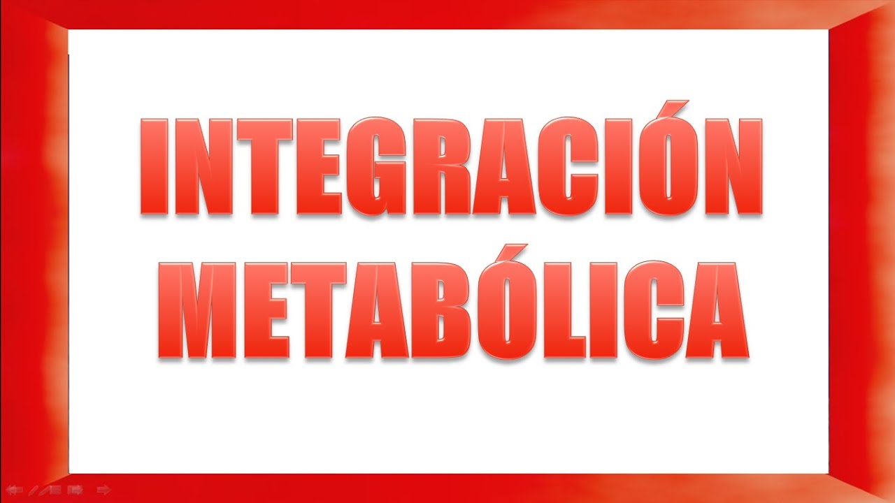 INTEGRACIÓN METABÓLICA