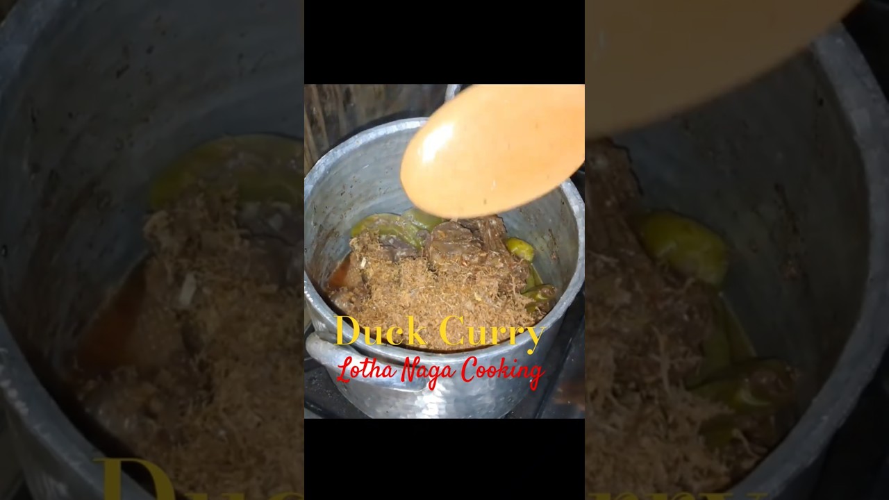 Duck meat in Lotha Naga style using dry bamboo shoot.  #cooking #duckmeat #food #foodie