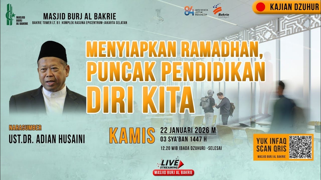 Menyiapkan Ramadhan, Puncak Pendidikan Diri Kita.