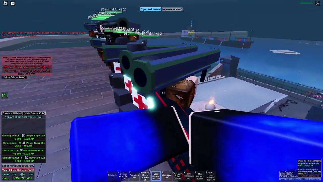 Roblox Infamy - North Beach Prison Rampage + Wanted Level 30 Escape