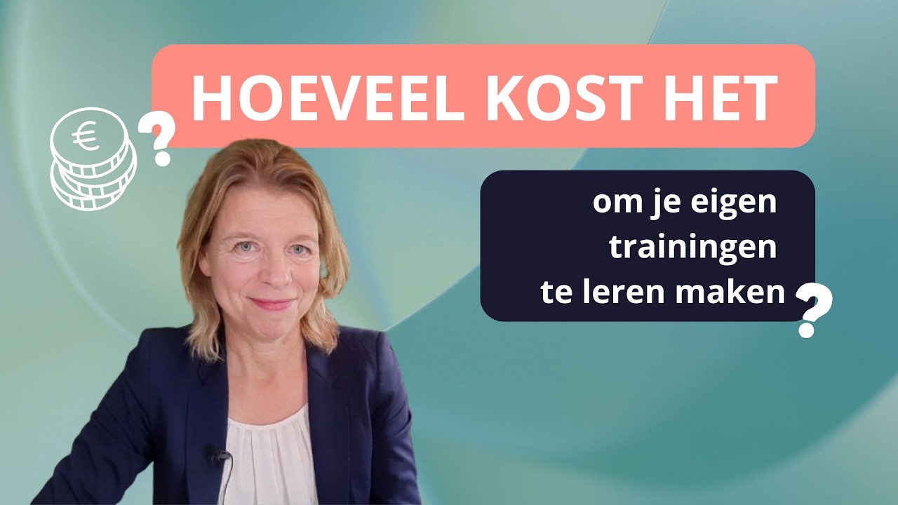 Hoeveel kost een traject om je eigen trainingen te maken?