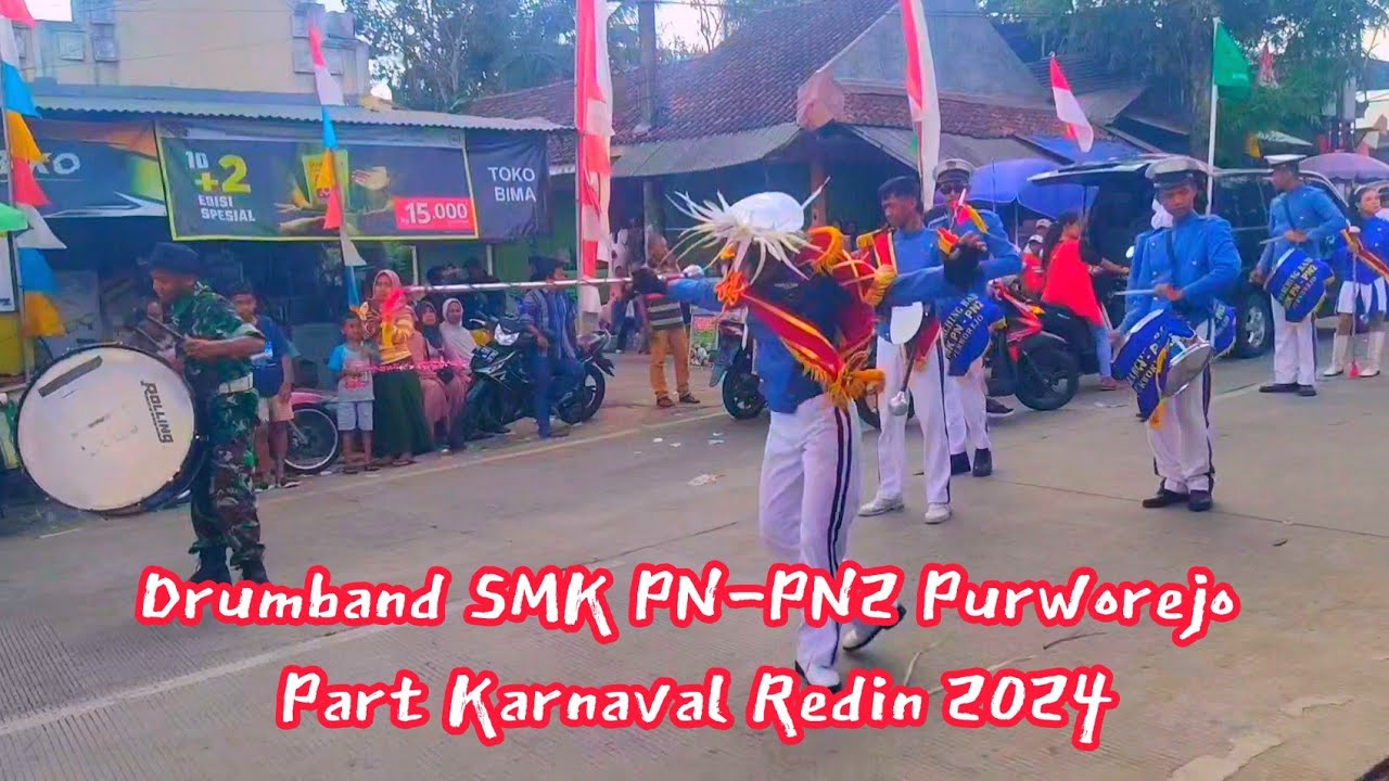 Drumband SMK PN-PN2 Purworejo Part Karnaval Desa Redin 7 September 2024