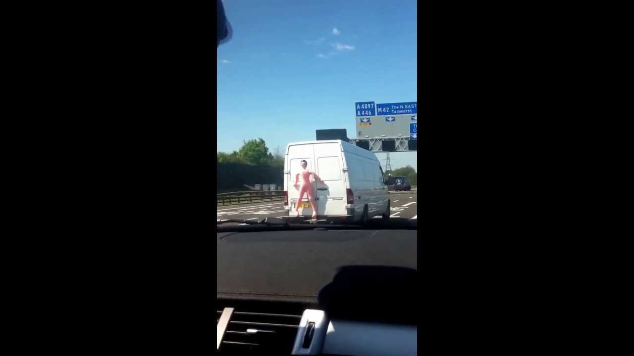 Just another day on the M6!!! Check it out Blow up doll van! lol