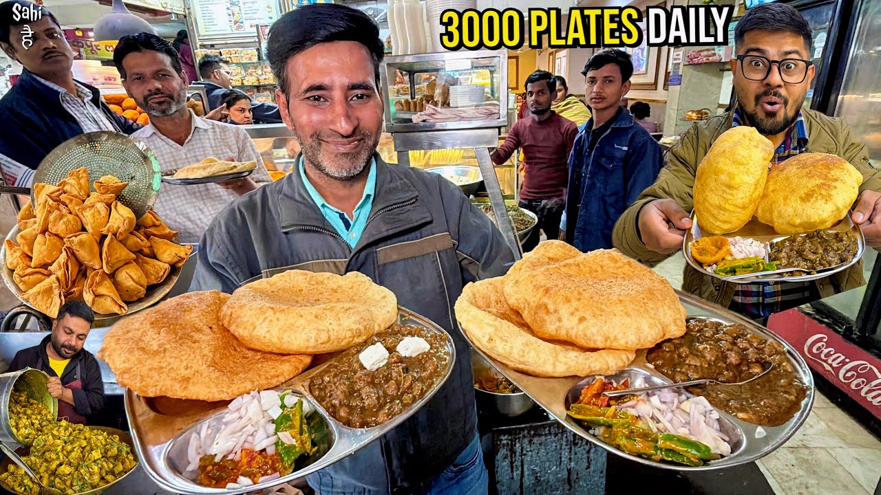 Haryana Sadar Bazar ka No 1 Desi Jatt Nashta | 3000 प्लेट Roz | Street Food India