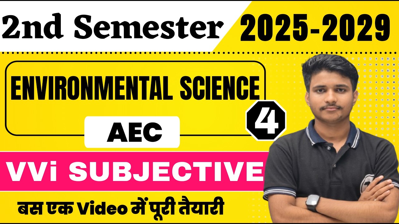 BA 2nd semester Environmental Science VVi Subjective Questions 2025 | BA Environmental Science Sem 2