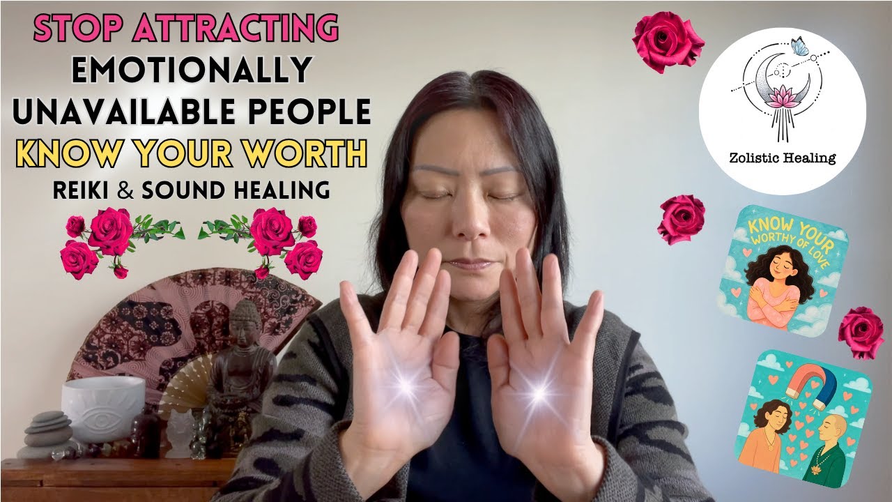 🛑 Stop Attracting Emotionally Unavailable People | 🥰 Know Your Worth | Reiki Energy & Sound Healing