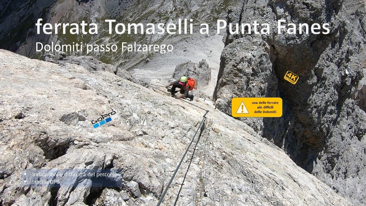 Una difficile ferrata: Tomaselli a Punta Fanes. Dolomiti, passo Falzarego