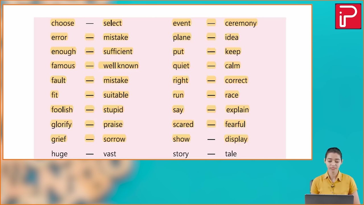 Ch 22 | Pan India | Grammar | Class 03 | Synonyms | For children