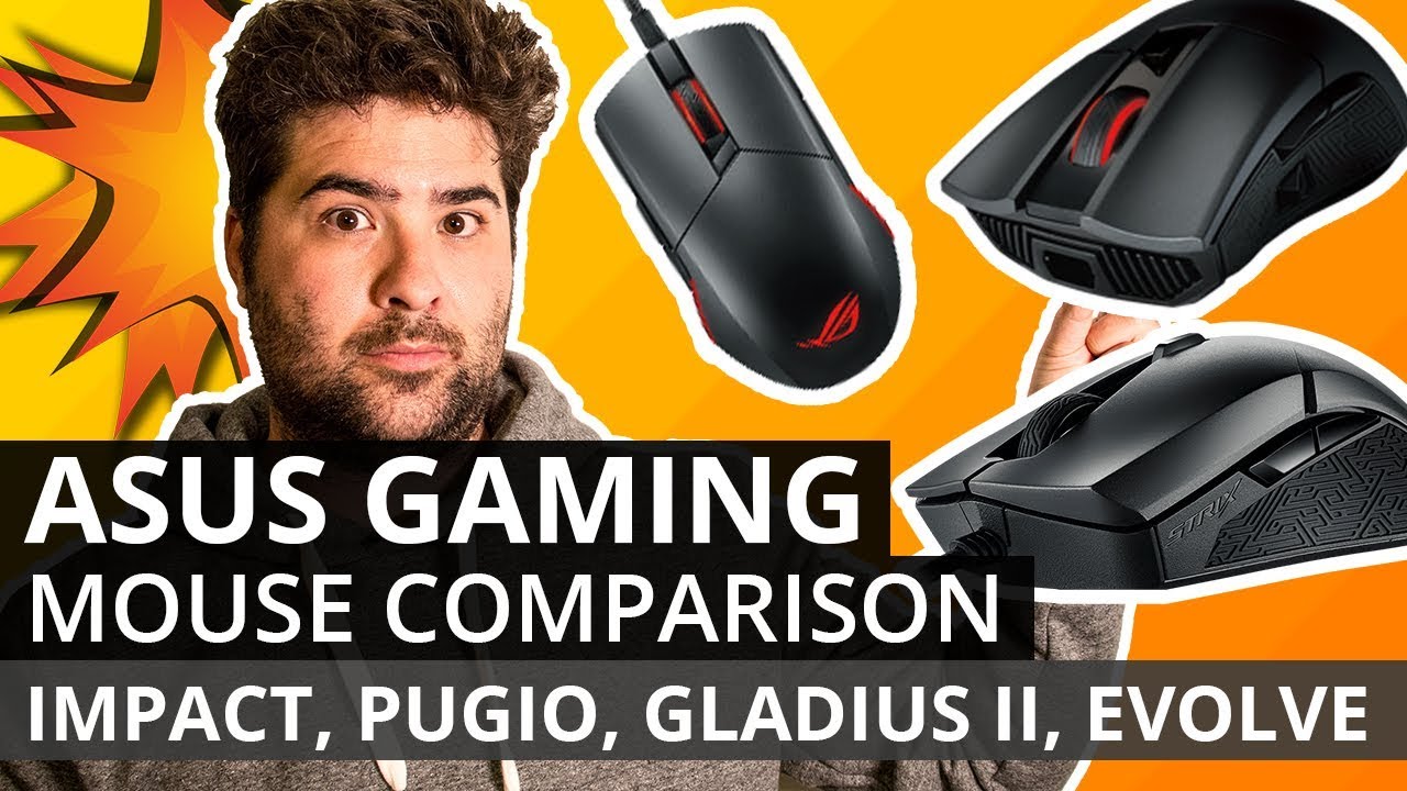 ASUS ROG IMPACT, ROG PUGIO, ROG GLADIUS II and ROG EVOLVE - ASUS Gaming mouse 2017