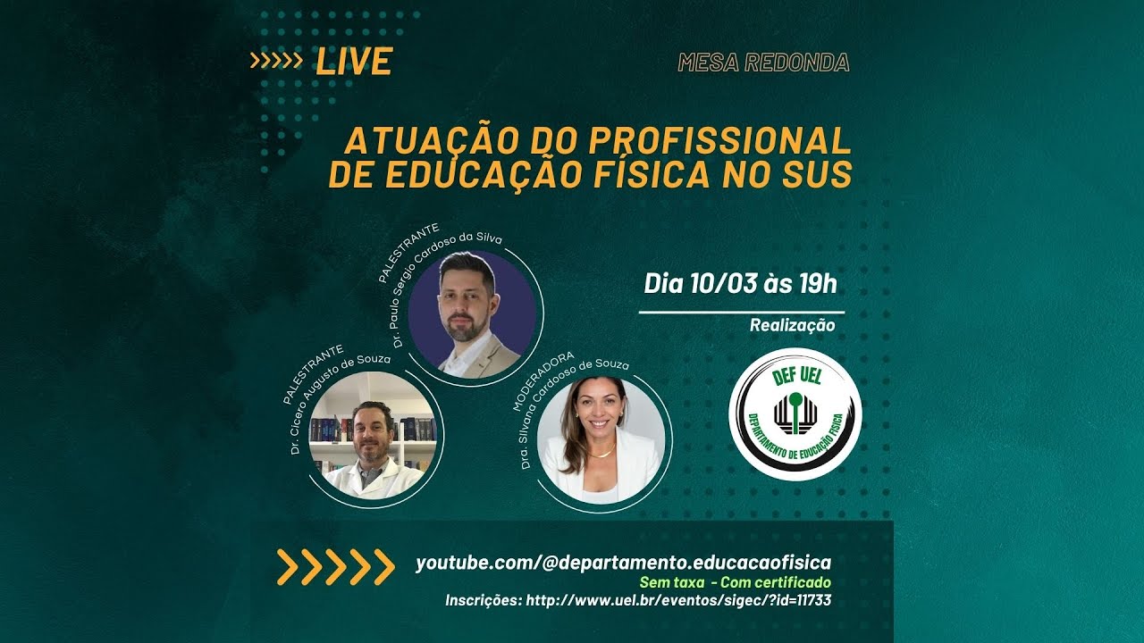 Mesa redonda: Atuação do Profissional de Educação Física no SUS