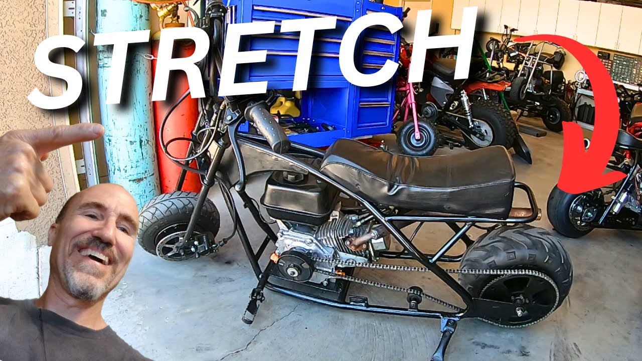 Motovox mini bike stretch and hydraulic brake install