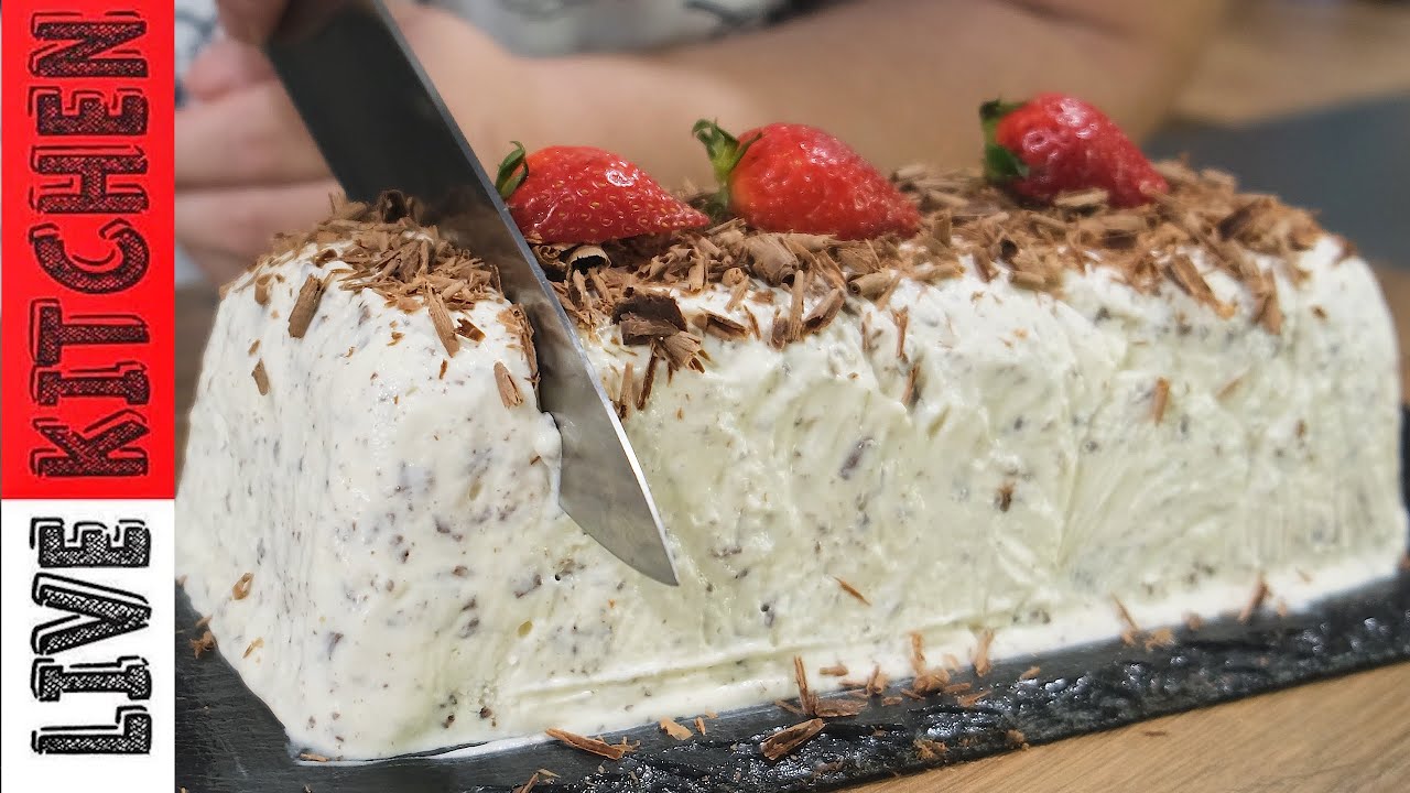 Τούρτα Παγωτό Stracciatella σε 5' Με μόνο 3 Υλικά (ΧΩΡΙΣ ΠΑΓΩΤΟΜΗΧΑΝΗ) |Stracciatella ice cream !!!