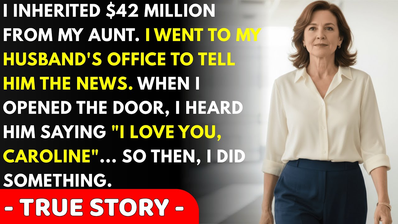 I inherited $42 million from my aunt. I went to tell my husband at his office. When I opened the...