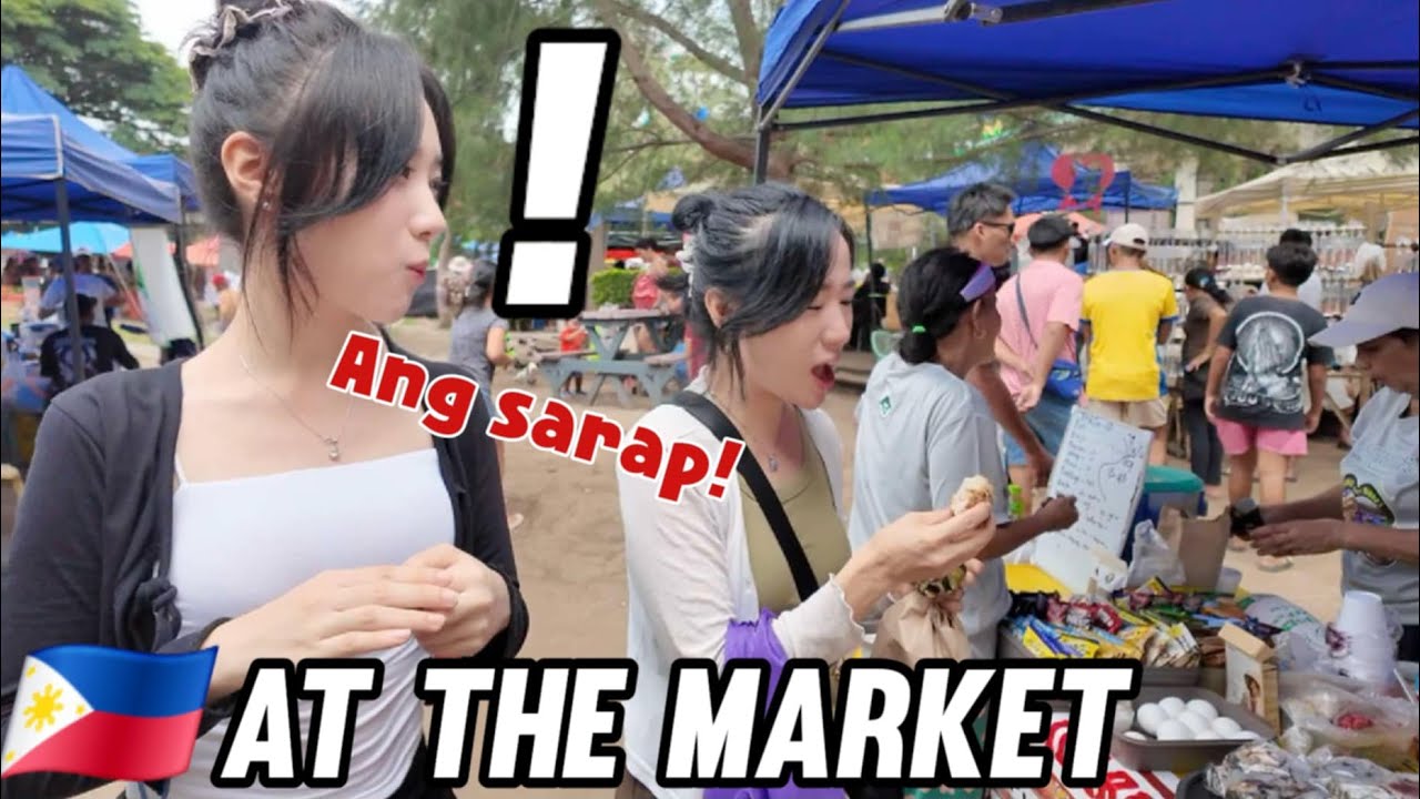 Korean Family Enjoys Filipino Food in Valencia Sunday Market 🇰🇷🇵🇭