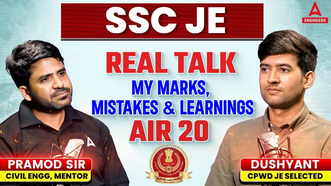 SSC JE Topper Interview | SSC JE 2023 AIR 20 Dushyant | SSC JE CPWD Topper Interview with Pramod Sir