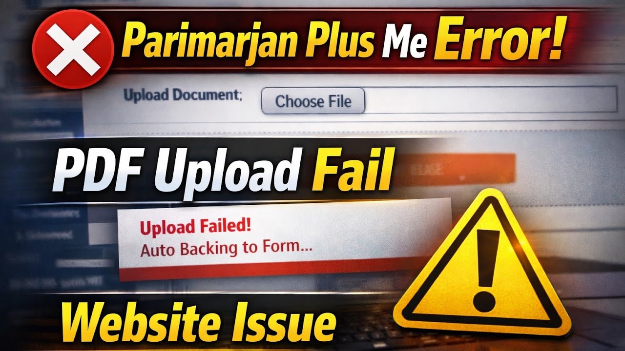 🔴 Parimarjan Plus Me Error | PDF Upload Fail | Website Issue | Bihar Bhumi Update #Parimarjan #bihar