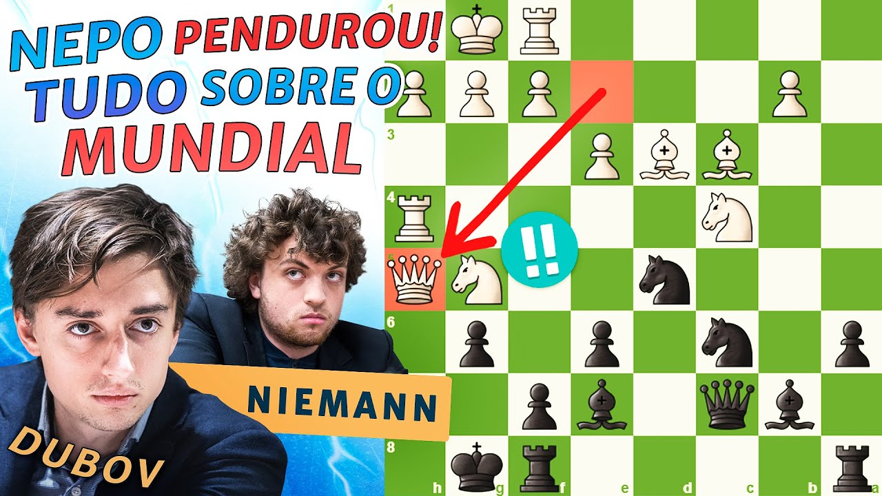 Dubov BRILHANTE e Hans PERDE MATE em 3!
