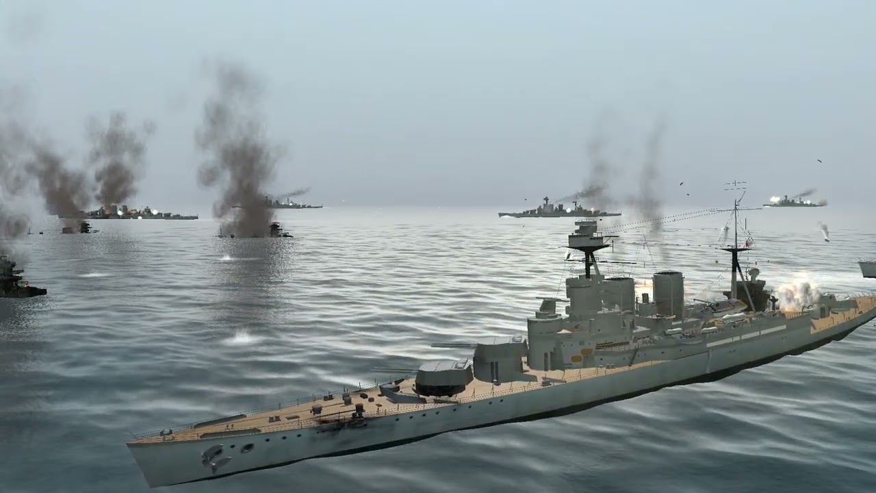 Silent Hunter 3 - 18 Bismarck Class Battleships vs. 18 Hood Class Battleships