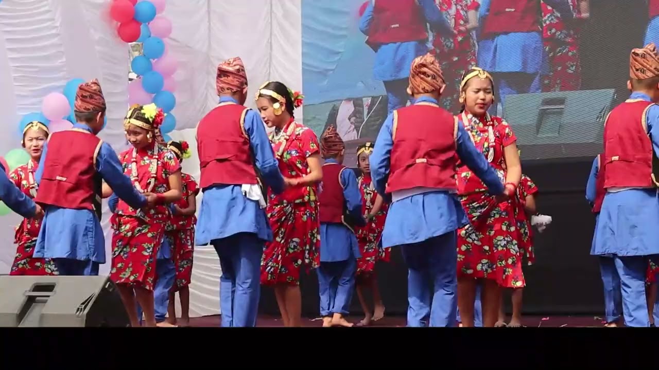 Choreographer: Babita Gurung - Grade: Five Students dance “Bandipurei ma”.