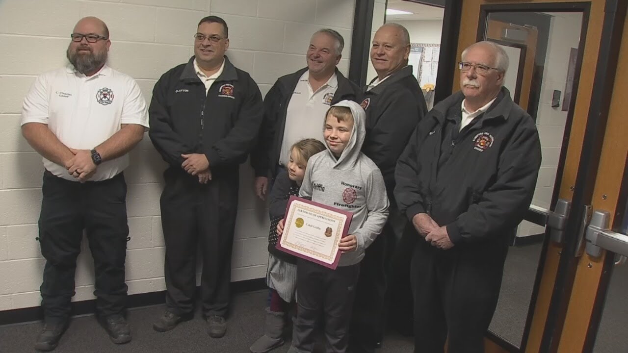 Mannford 3rd-Grader Becomes Honorary Firefighter For Saving His Family