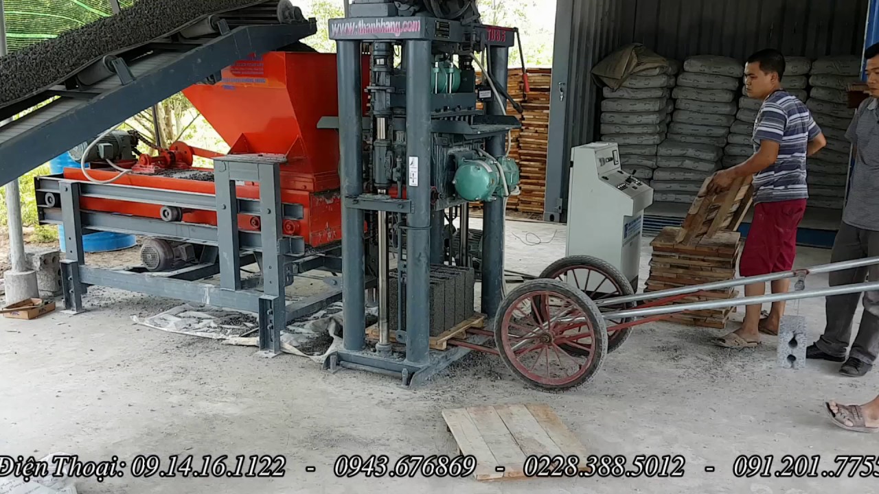 Dây chuyền máy ép gạch không nung bán tự động TB8.5