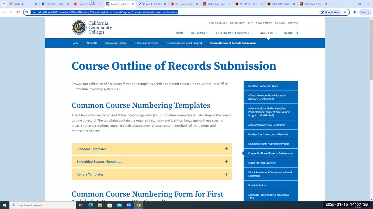 Common Course Numbering Project