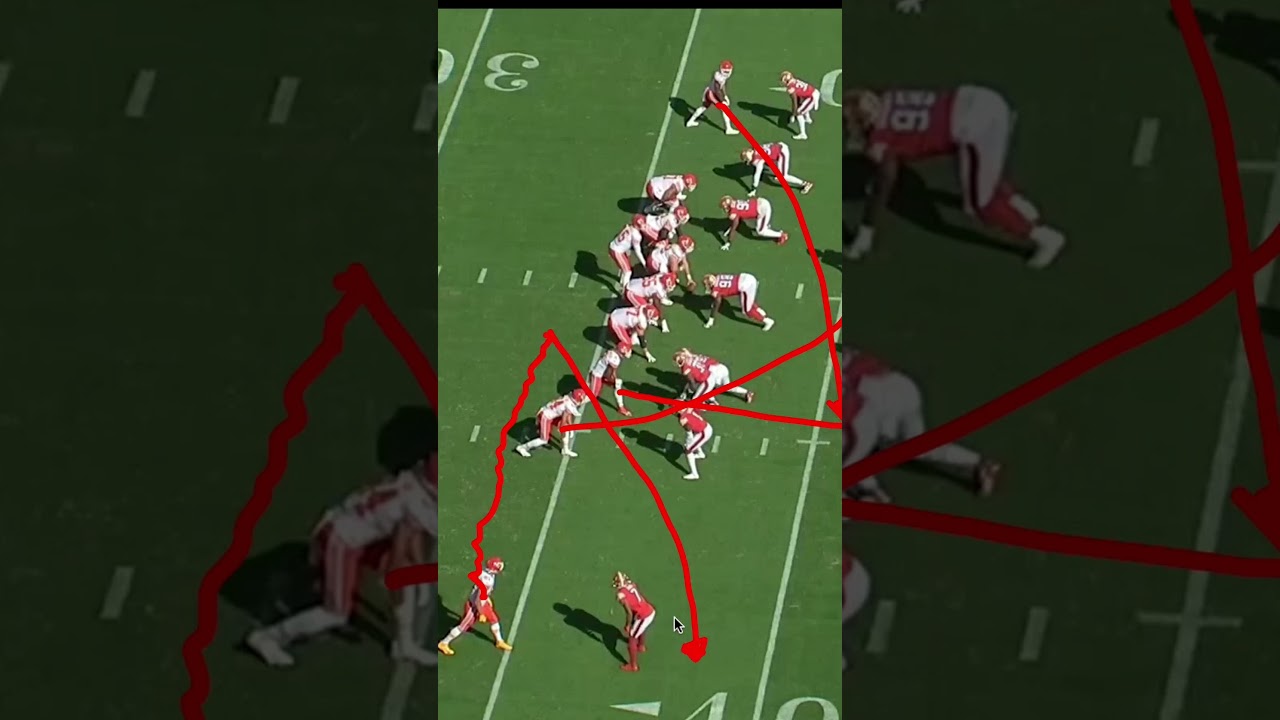 Kansas City Chiefs bunch flat route