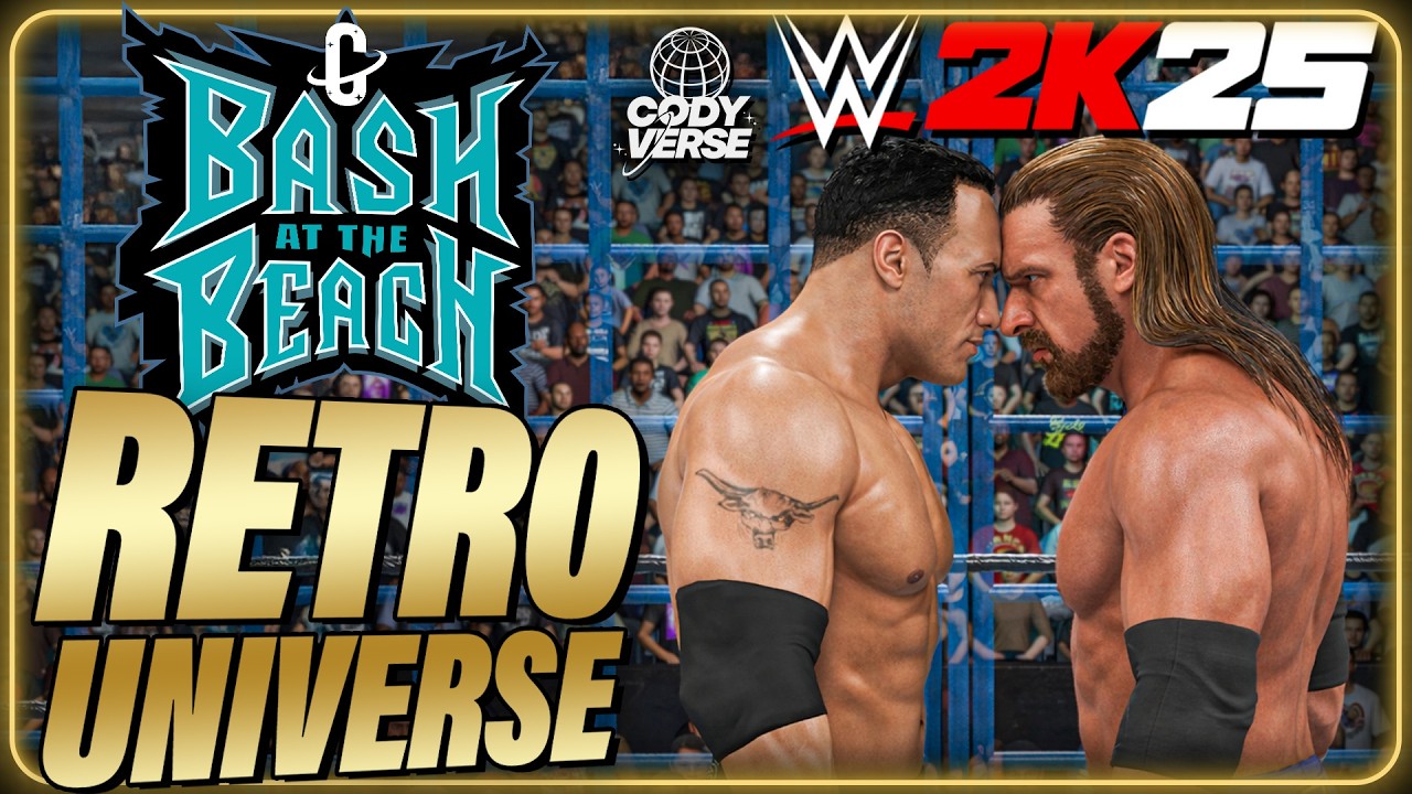 The Rock And Triple H Compete In A STEEL CAGE! Bash At The Beach! | WWE2K25 Universe Mode