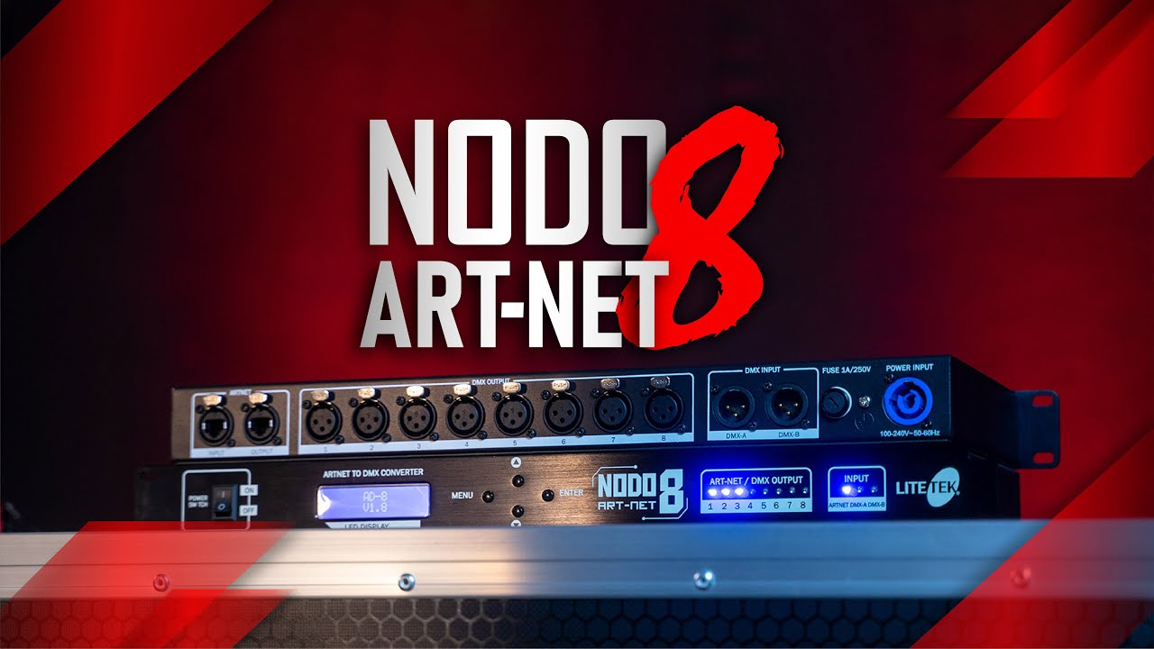 Nodo Art-Net 8 Lite Tek para sun lite con Edgar Chipres Silva (super show los Vaskez)