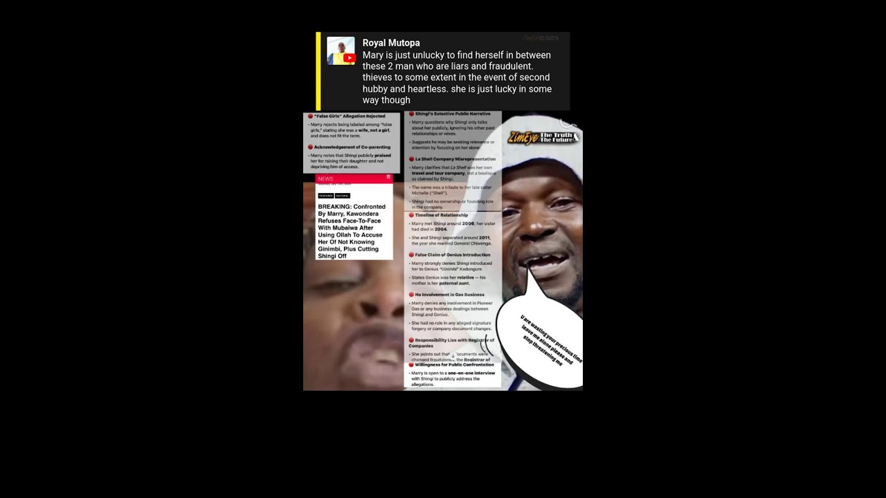 MARRY RESPONDS TO SHINGI KAWONDERA ALLEGATIONS