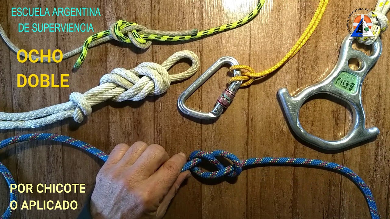 NUDO OCHO DOBLE DE ENCORDAMIENTO