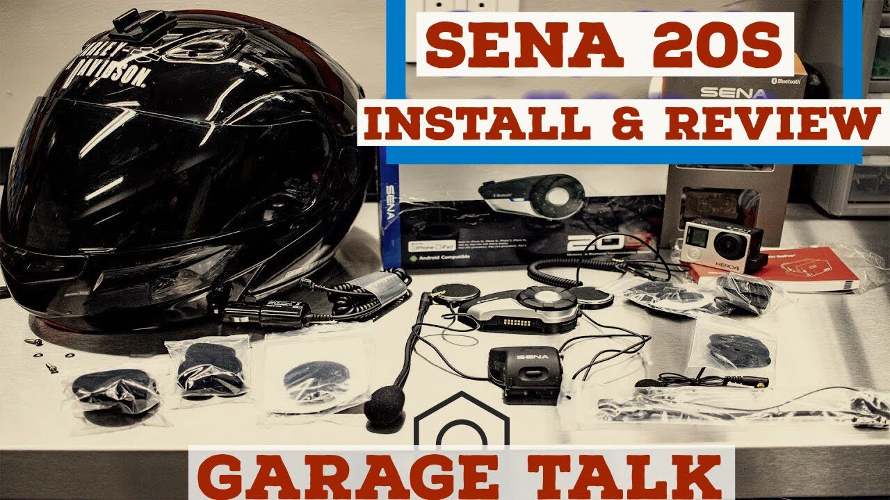 Sena 20s  motorcycle helmet bluetooth headset Install and Review
