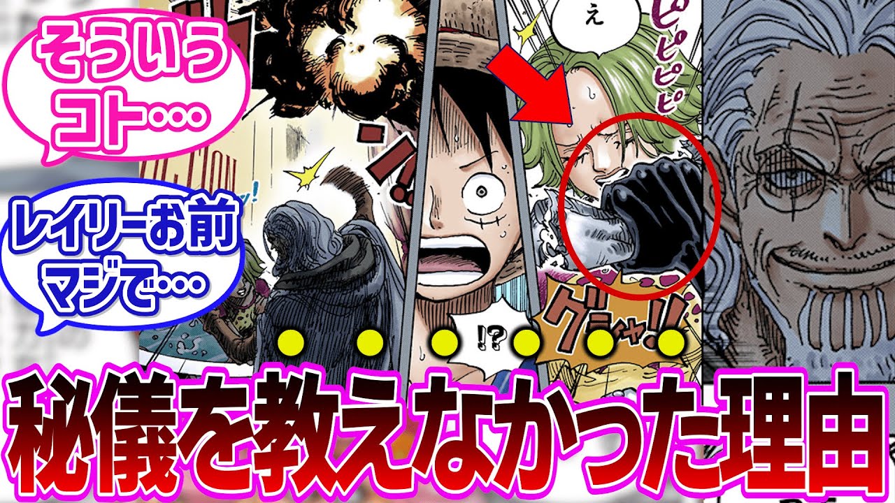 レイリー自身も習得済みでルフィに”絶対に教えるべきだった”覇気纏いの存在を教えなかった理由に気づいた読者の反応集【ワンピース反応集】