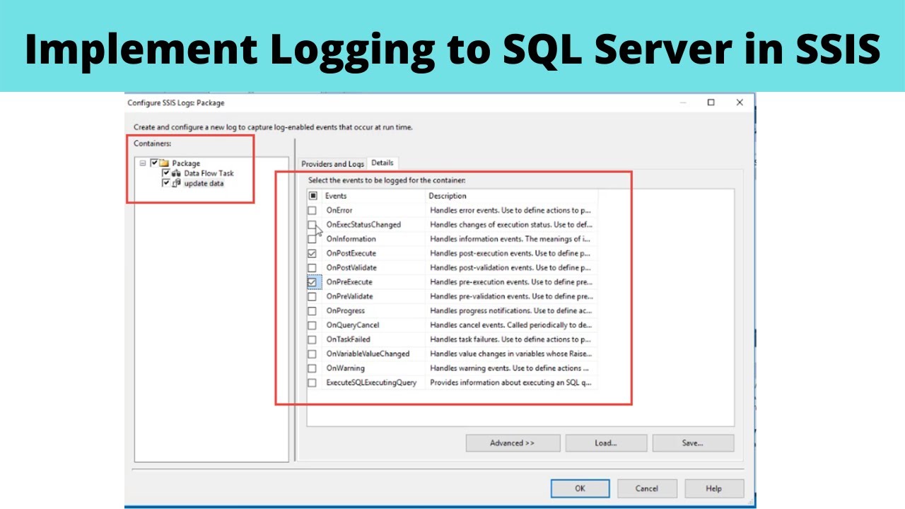 45. Реализация ведения журнала на SQL Server в SSIS
