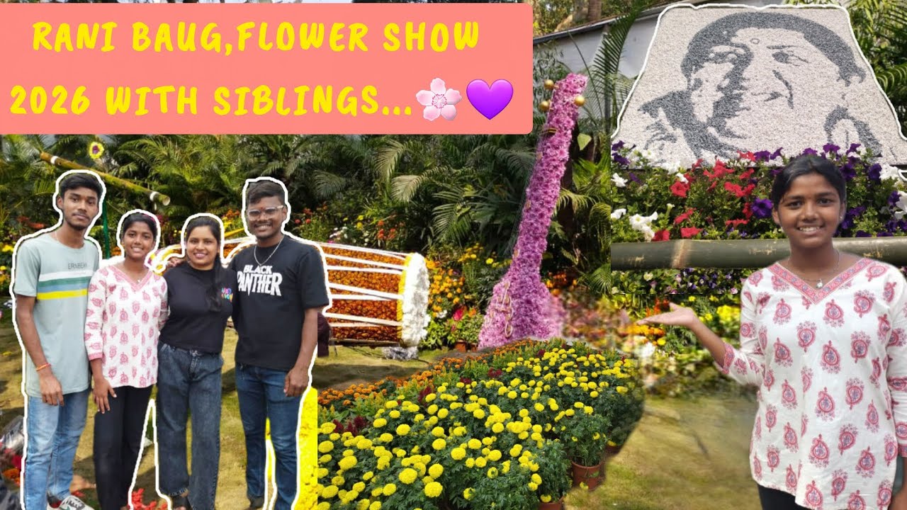 Part 1 | Exploring Ranibaug, Flower show with siblings ❤️🥳